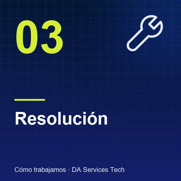 Paso 3: resolución de la incidencia